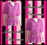 camisão de chifon roxo