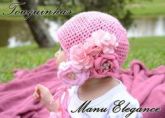 TOUCA CROCHE FLORES