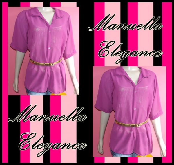 camisão de chifon roxo