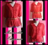 CAMISÃO DE CHIFON VERMELHO