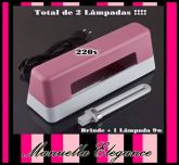 FORNO UV 9W + DUAS LAMPADAS PARA UNHAS DE GEL E ACRIGEL